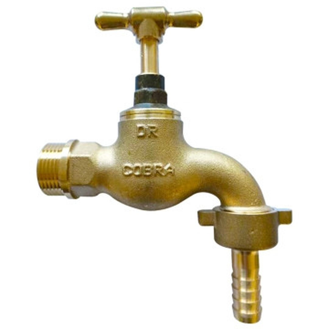 Cobra Standard Brass Tap & Mixer Rough Brass Hose Bibtap Brass
