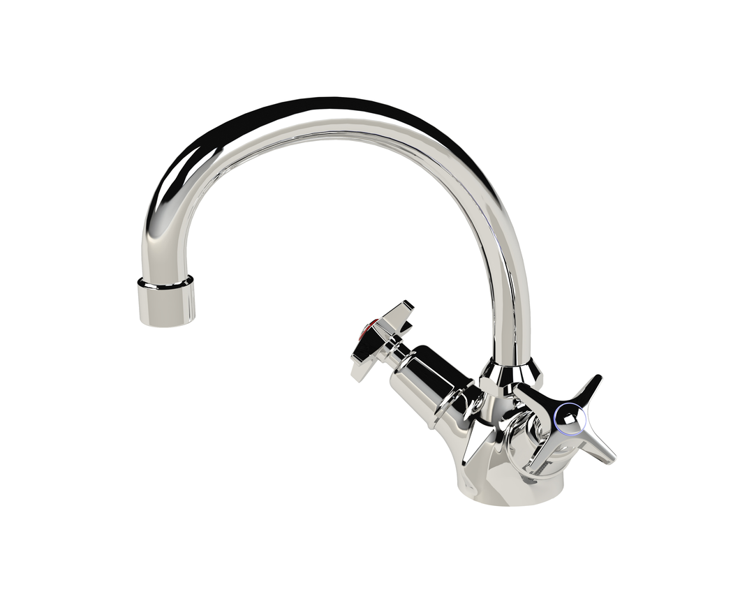 Cobra Star Heavy Pattern Sink Mixer Pillar Type M10X1/2 FI Chrome