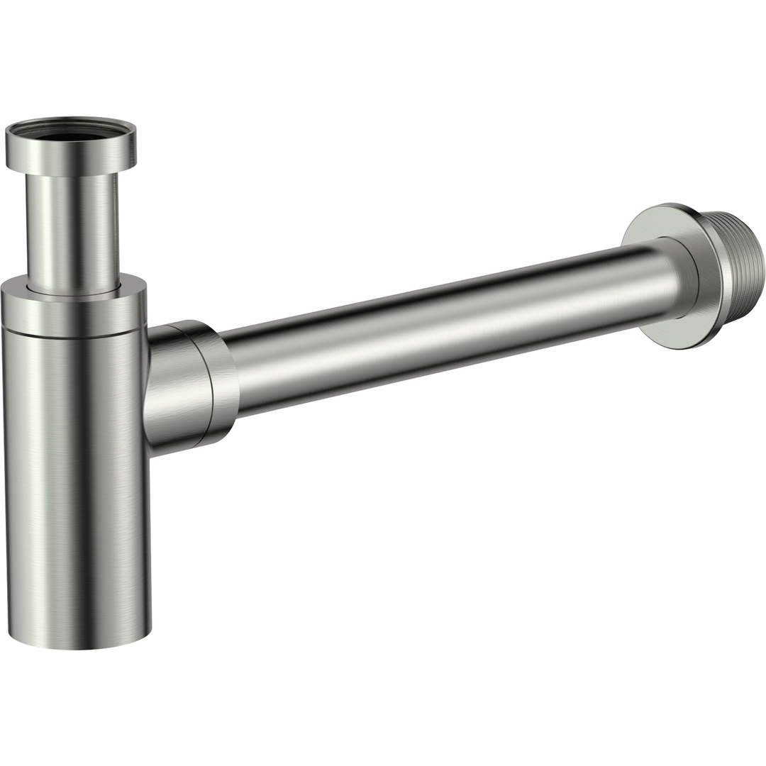 Cobra Seine Bottle Trap Round With Waste Pipe 32mm Brushed Nickel