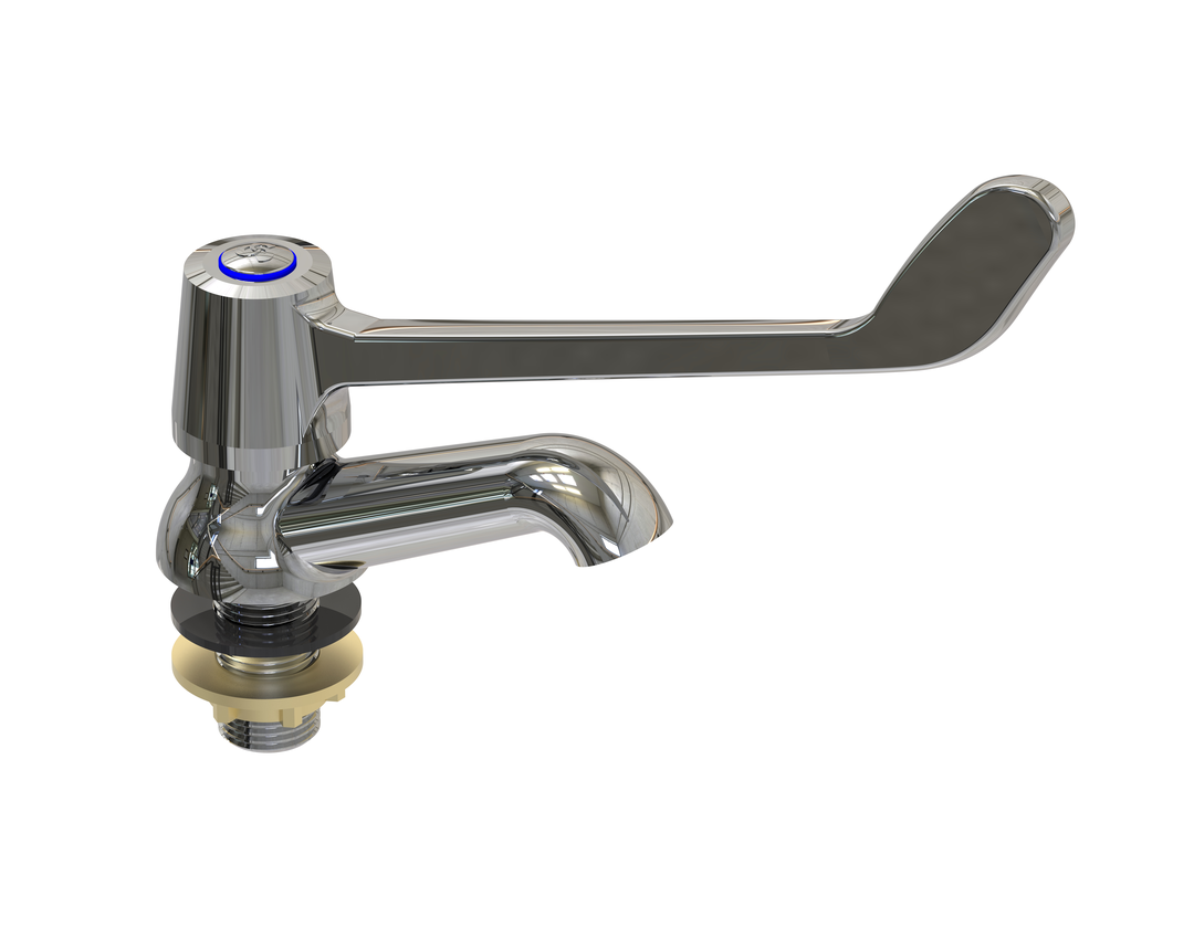 Cobra Medical Heavy Pattern Pillar Tap Blue Male Chrome | Lixil Africa