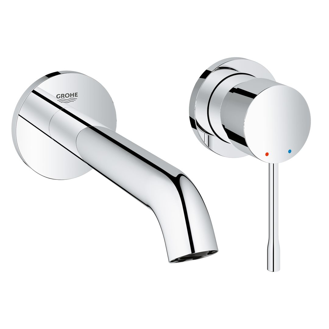 Grohe - Essence New 2-Hole Basin Mixer M-Size Wall-Mounted Chrome