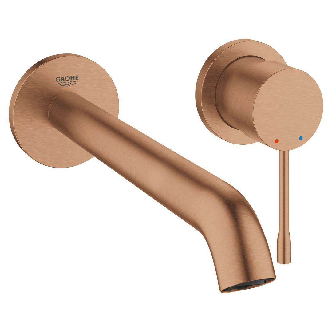 Grohe - Essence New 2-Hole Basin Mixer L-Size Wall-Mounted Brushed