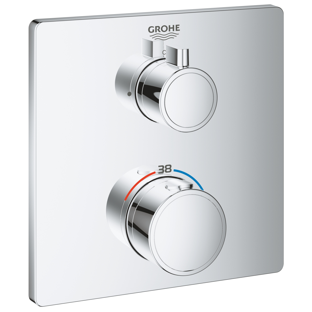 Grohe Grohtherm Thermostatic mixer for 1 outlet with shut off