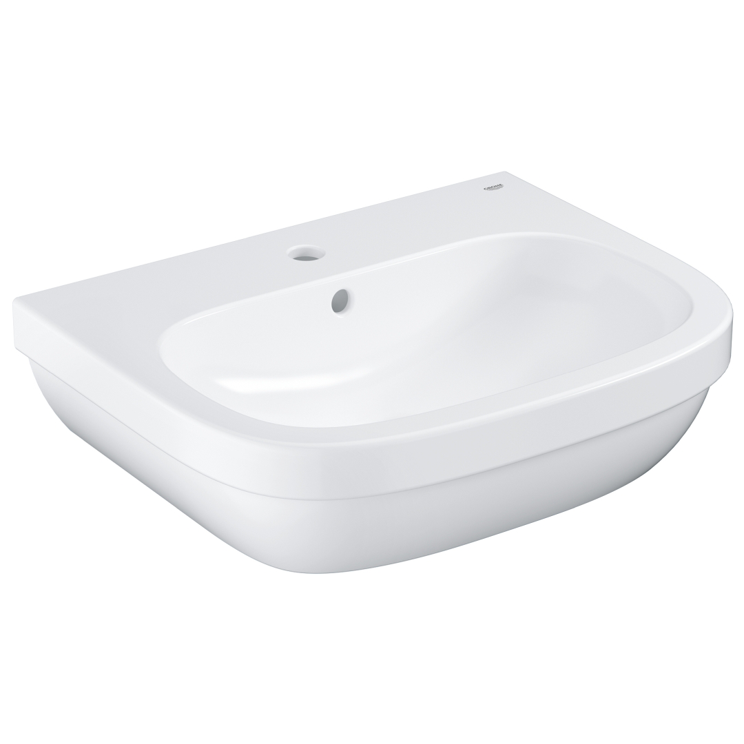 Grohe Bassein Grohe - Euro Ceramic Wall-Hung Basin w/ Overflow 600x480mm White ...