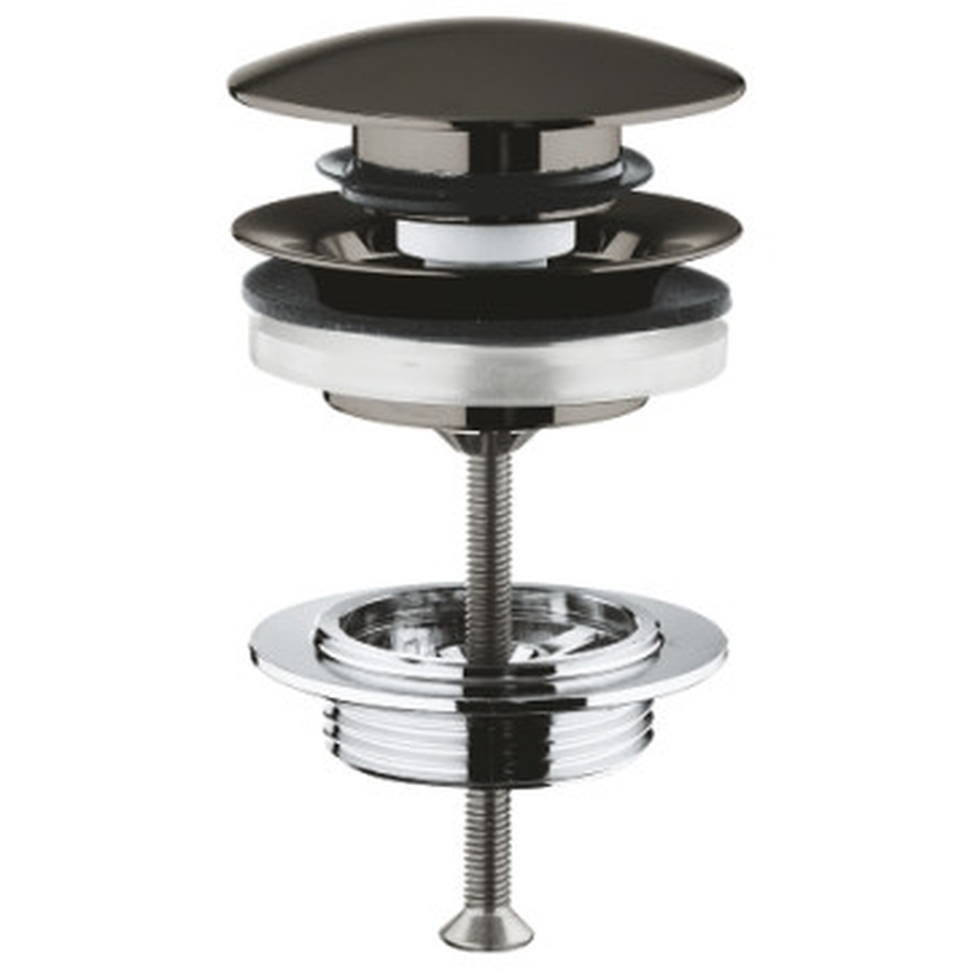 Grohe - Basin Waste Fitting w/ Push-Open Cover Hard Graphite