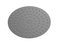 Cobra Seine Shower Head 200mm Brushed Gun Grey