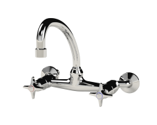 Cobra Star Heavy Pattern Sink Mixer Wall Type 1/2 Chrome