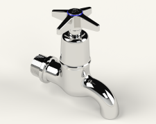 Cobra Star Original Light Pattern Bibtap Plain 3/4Male Chrome