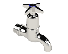 Cobra Star Original Light Pattern Bibtap Plain 3/4 MI Chrome