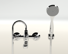 Cobra Carina Original Light Pattern Bath Diverter Mixer Wall Type Chrome