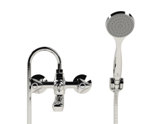Cobra Carina Original Light Pattern Bath Diverter Mixer Wall Type Chrome