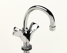 Cobra Carina Original Light Pattern Sink Mixer Pillar Type Swivel 1/2 Chrome