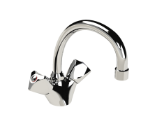 Cobra Carina Original Light Pattern Sink Mixer Pillar Type Swivel 1/2 Chrome