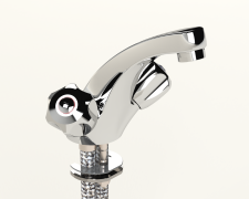 Cobra Stella Original Light Pattern Basin Mixer Cast Spout Plug&Chain 1/2 Chrome
