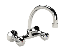Cobra Stella Original Light Pattern Sink Mixer Wall Type Swivel Spout 1/2 Chrome