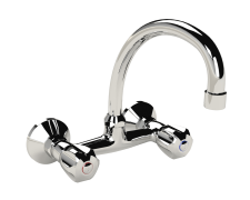 Cobra Stella Original Light Pattern Sink Mixer Wall Type Swivel Spout 1/2 MI Chrome