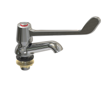 Cobra Medical Heavy Pattern Pillar Tap Red Male Chrome