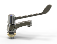 Cobra Medical Heavy Pattern Pillar Tap Eco Blue Male Chrome