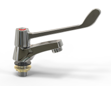 Cobra Medical Heavy Pattern Pillar Tap Eco Red Male Chrome