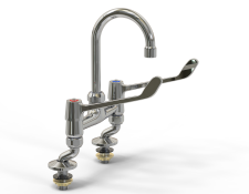 Cobra Medical Heavy Pattern Mixer Pillar Type Swivel Swan Spout 15 Chrome