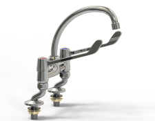 Cobra Medical Heavy Pattern Mixer Pillar Type Swivel Spout 15 Chrome