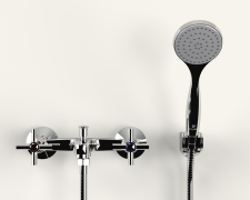 Cobra Ledimo Original Light Pattern Bath Diverter Mixer Wall Type & Handshower Chrome