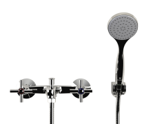 Cobra Ledimo Original Light Pattern Bath Diverter Mixer Wall Type & Handshower 1/2 MI Chrome
