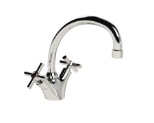 Cobra Ledimo Original Light Pattern Sink Mixer Pillar Type Swivel Spout M10X1/2FI Chrome
