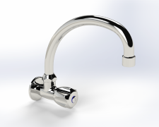 Cobra Stella Original Light Pattern Prep Bowl Tap Wall Type Swivel Spout Chrome